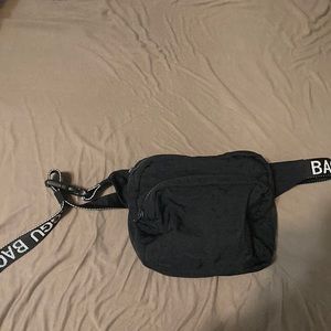 Black Baggu Fanny Pack with Logo on Straps